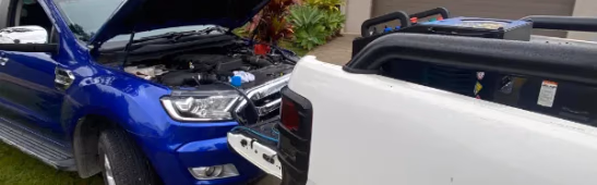 open hood car