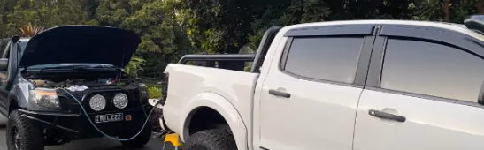 open hood car