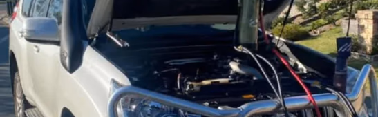 open hood car