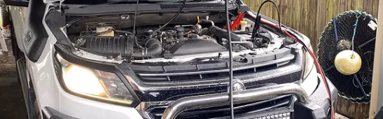 open hood car