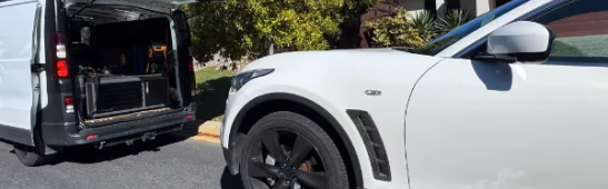 open hood car