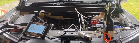 open hood car