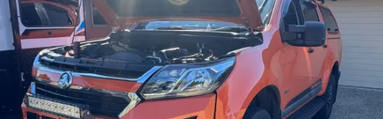 open hood car
