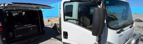 open hood car