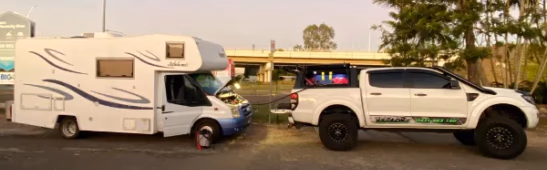 open hood car