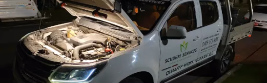 open hood car